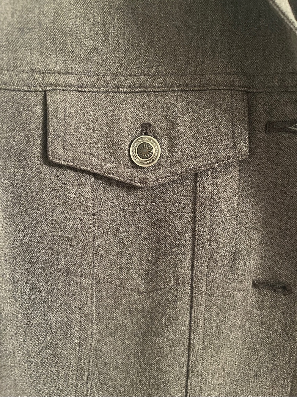 Gray Jean Jacket Style - Picture 3 of 6